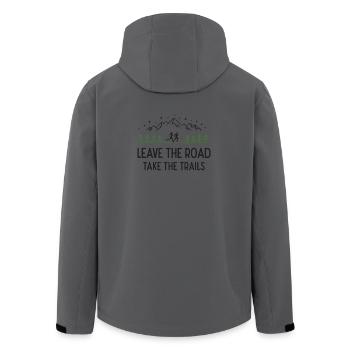 Trailrunning – Verlasse die Straße, nimm die Trails - Recycelte Männer Softshell-Jacke von Stanley/Stella - Anthrazit - Hinten - AI Model Male 185 light (185cm)