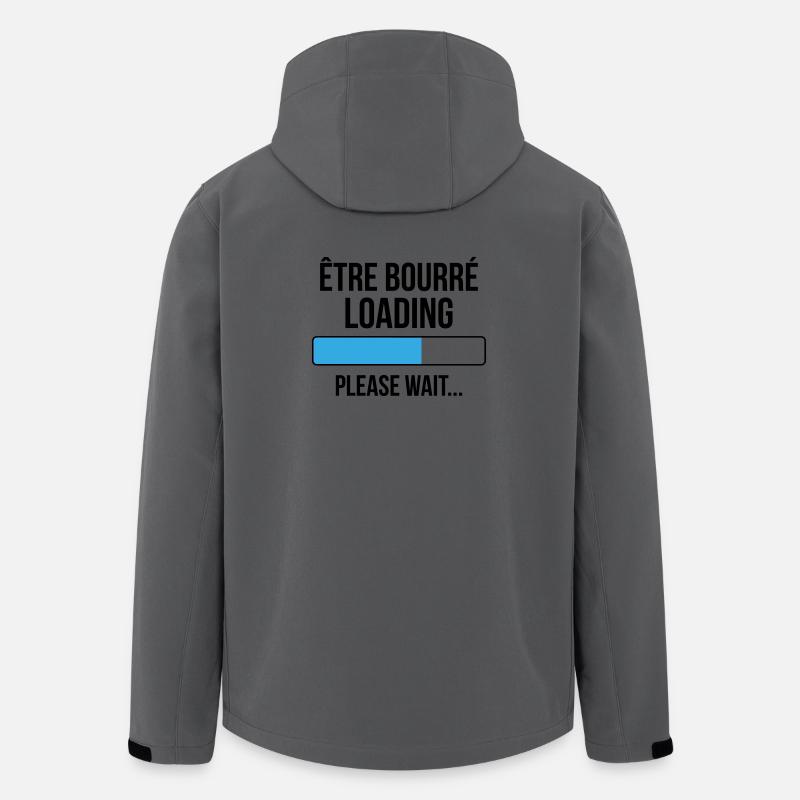 être bourré loading... please wait - Veste softshell homme en polyester recyclé Stanley/Stella - charbon