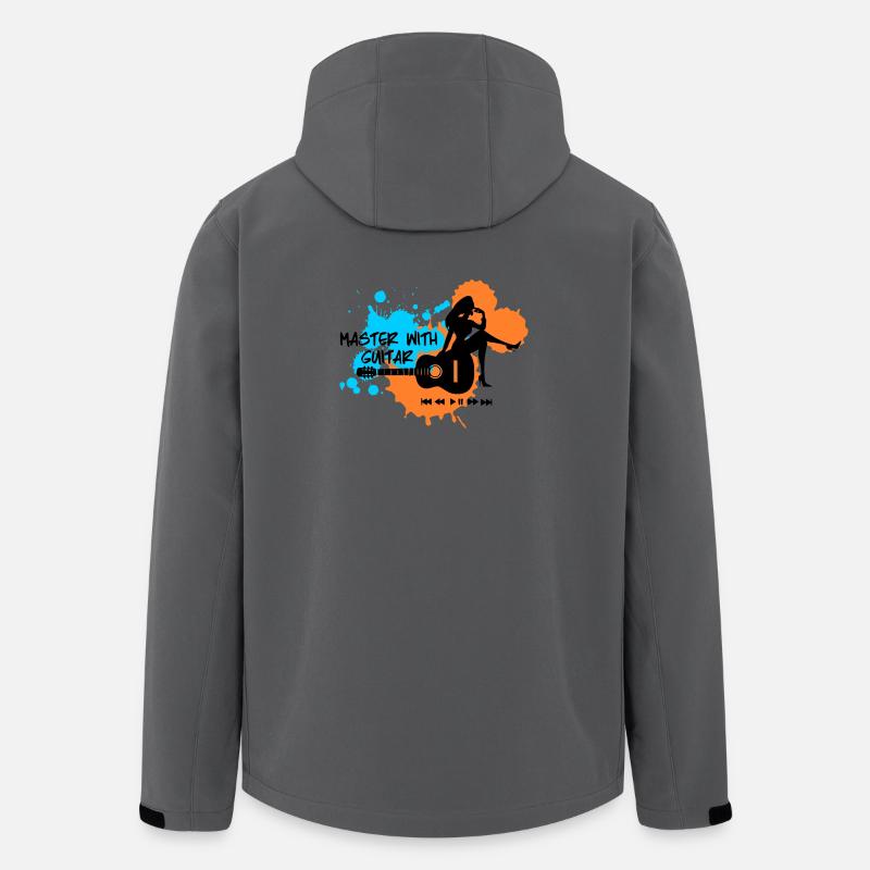 Master with guitar - Blau Orange - Recycelte Männer Softshell-Jacke von Stanley/Stella - Anthrazit
