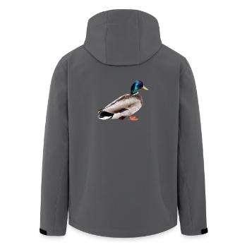 Mallard Male - Men’s Recycled Softshell Jacket by Stanley/Stella - anthracite - Back - AI Model Male 185 light (185cm)