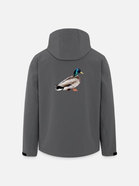 Stockente Männchen - Recycelte Männer Softshell-Jacke von Stanley/Stella - Anthrazit