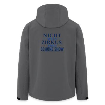 Nicht mein Zirkus, schöne Show - Recycelte Männer Softshell-Jacke von Stanley/Stella - Anthrazit - Hinten - AI Model Male 185 light (185cm)