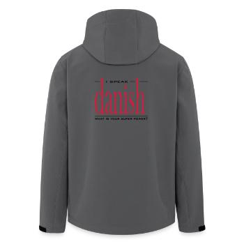 Super Power Danish - Recycelte Männer Softshell-Jacke von Stanley/Stella - Anthrazit - Hinten - AI Model Male 185 light (185cm)