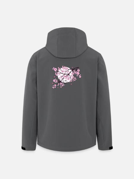 Kirschbaum Kirschblüten mit Herzen Sakura Frühling - Recycelte Männer Softshell-Jacke von Stanley/Stella - Anthrazit