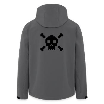 Pixel crane et os croises - Veste softshell homme en polyester recyclé Stanley/Stella - charbon - Dos - AI Model Male 185 light (185cm)