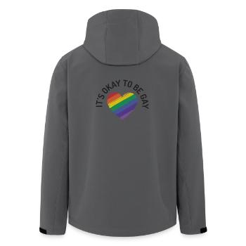 Es ist in Ordnung, schwul zu sein - Recycelte Männer Softshell-Jacke von Stanley/Stella - Anthrazit - Hinten - AI Model Male 185 light (185cm)