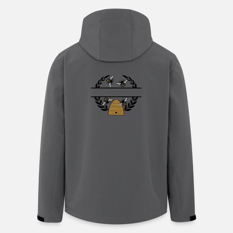 Bienenbanner mit Bienenstock - Recycelte Männer Softshell-Jacke von Stanley/Stella - Anthrazit