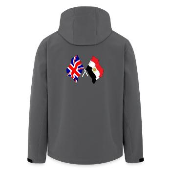 Flag of England and flag Egypt - Men’s Recycled Softshell Jacket by Stanley/Stella - anthracite - Back - AI Model Male 185 light (185cm)
