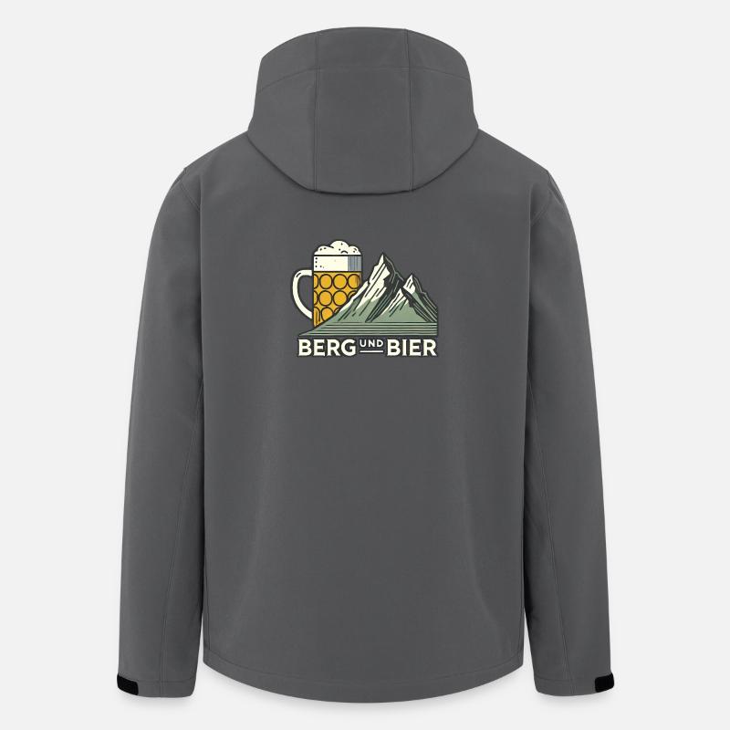 Berg und Bier V1 - Recycelte Männer Softshell-Jacke von Stanley/Stella - Anthrazit