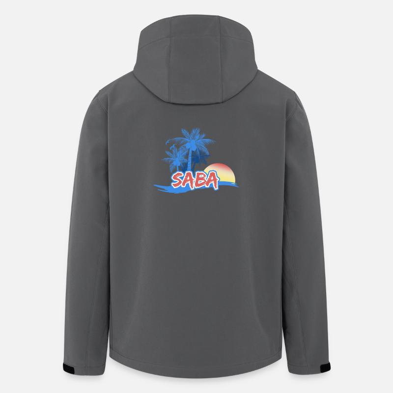 Saba comme plage - Veste softshell homme en polyester recyclé Stanley/Stella - charbon