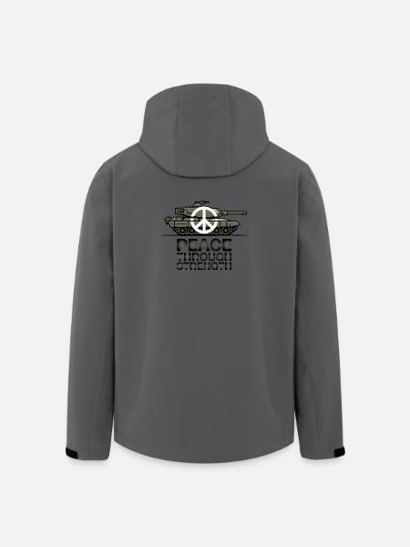 Peace Over Tanks Emblem - Men’s Recycled Softshell Jacket by Stanley/Stella - anthracite