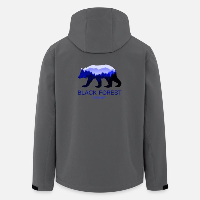 Schwarzwald Bär Wald Baum - Recycelte Männer Softshell-Jacke von Stanley/Stella - Anthrazit