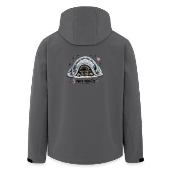  5 More Minutes Müder Hund Unter Decke Schlafen - Recycelte Männer Softshell-Jacke von Stanley/Stella - Anthrazit - Hinten - AI Model Male 185 light (185cm)