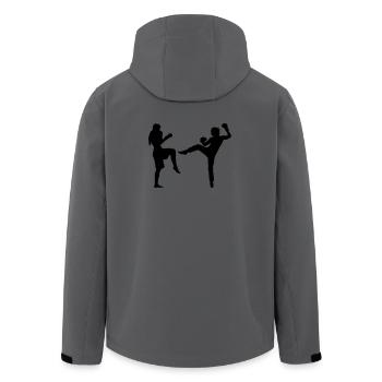 fight_girls - Recycelte Männer Softshell-Jacke von Stanley/Stella - Anthrazit - Hinten - AI Model Male 185 light (185cm)