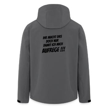 Ihr macht das nur damit ich mich Aufrege!!! - Recycelte Männer Softshell-Jacke von Stanley/Stella - Anthrazit - Hinten - AI Model Male 185 light (185cm)