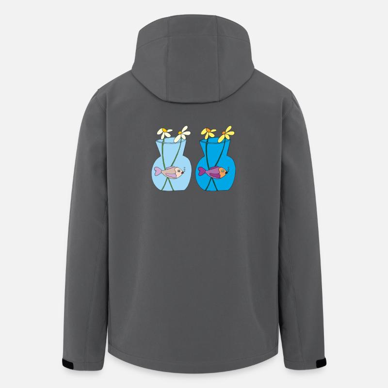 fisch im glas 2er - Recycelte Männer Softshell-Jacke von Stanley/Stella - Anthrazit