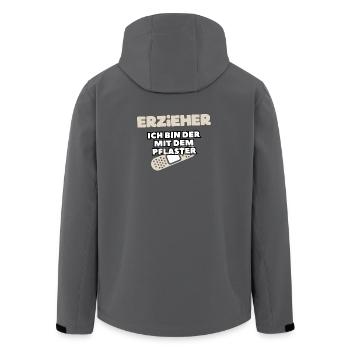 Éducateur : C’est moi qui ai le plâtre - Veste softshell homme en polyester recyclé Stanley/Stella - charbon - Dos - AI Model Male 185 light (185cm)