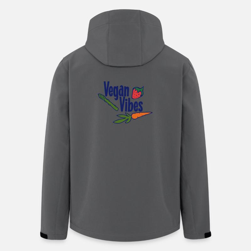 Vegan Vibes Veggie Logo - Recycelte Männer Softshell-Jacke von Stanley/Stella - Anthrazit