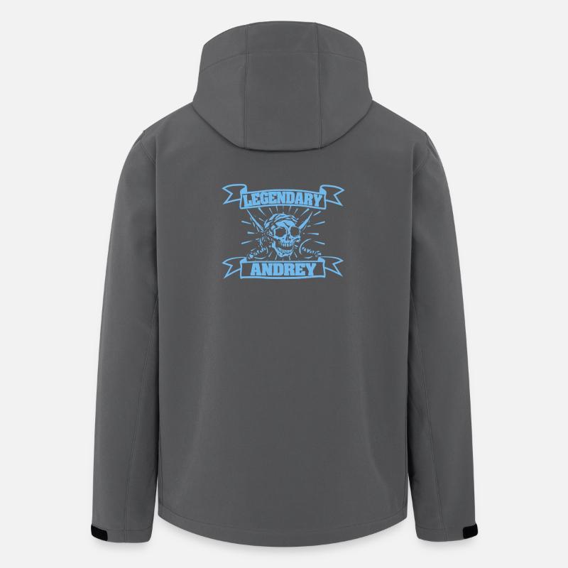 Andrey als Piratenkopf - Recycelte Männer Softshell-Jacke von Stanley/Stella - Anthrazit