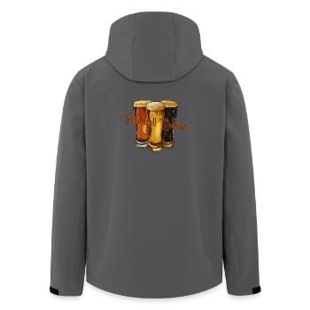 Traditionell gebraut Bier Craftbier Brauer - Recycelte Männer Softshell-Jacke von Stanley/Stella - Anthrazit - Hinten - AI Model Male 185 light (185cm)