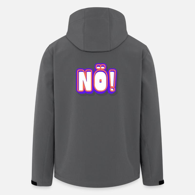 NO! Neon Pop Schriftkunst - Recycelte Männer Softshell-Jacke von Stanley/Stella - Anthrazit