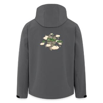 Schwimmende Inseln - Recycelte Männer Softshell-Jacke von Stanley/Stella - Anthrazit - Hinten - AI Model Male 185 light (185cm)