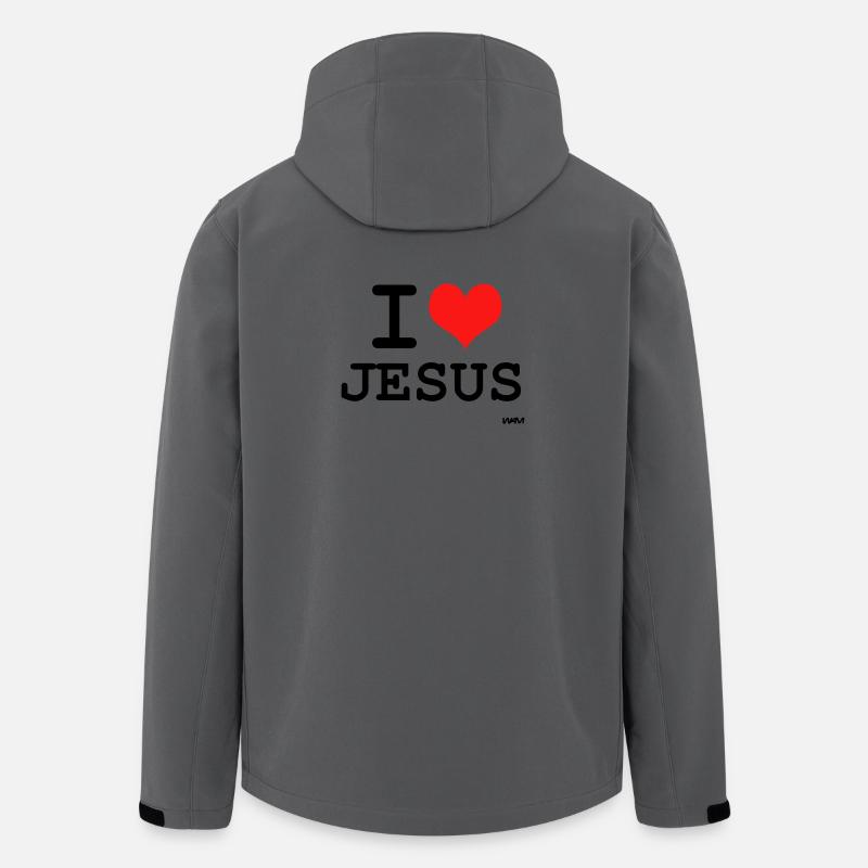 jesus - Recycelte Männer Softshell-Jacke von Stanley/Stella - Anthrazit