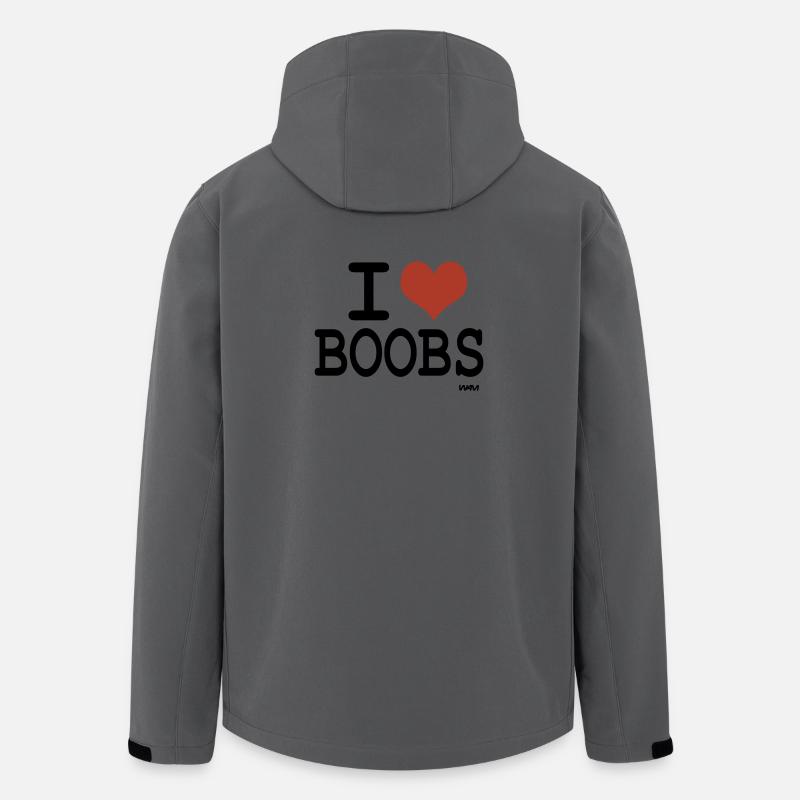 i love boobs - Recycelte Männer Softshell-Jacke von Stanley/Stella - Anthrazit