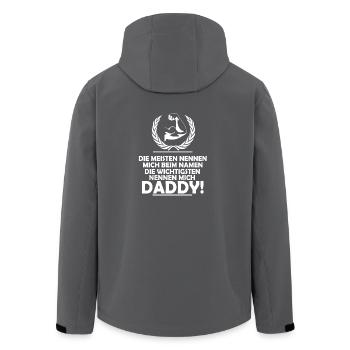 Daddy - Recycelte Männer Softshell-Jacke von Stanley/Stella - Anthrazit - Hinten - AI Model Male 185 light (185cm)