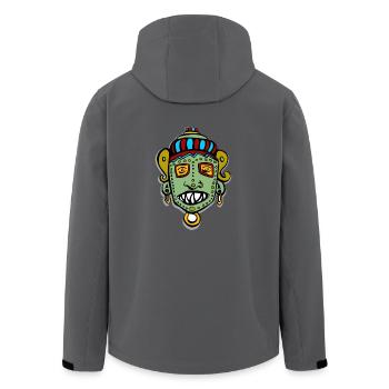 Tribal Maske kopf gesicht indianer inka maya - Recycelte Männer Softshell-Jacke von Stanley/Stella - Anthrazit - Hinten - AI Model Male 185 light (185cm)