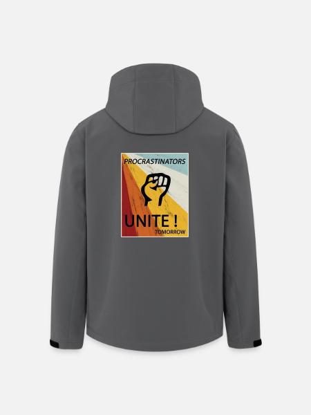 Procrastinators Unite Tomorrow Faul sein Geschenk - Recycelte Männer Softshell-Jacke von Stanley/Stella - Anthrazit