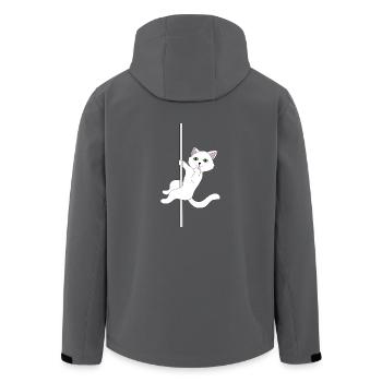 Katze Pole Dance - Recycelte Männer Softshell-Jacke von Stanley/Stella - Anthrazit - Hinten - AI Model Male 185 light (185cm)