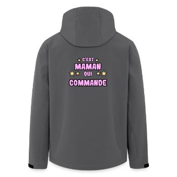 C'est maman qui commande - Veste softshell homme en polyester recyclé Stanley/Stella - charbon - Dos - AI Model Male 185 light (185cm)