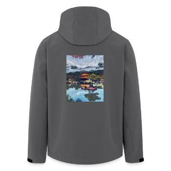Kinkakuji, Kyoto, Japan - Recycelte Männer Softshell-Jacke von Stanley/Stella - Anthrazit - Hinten - AI Model Male 185 light (185cm)