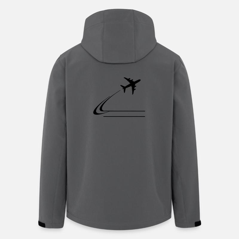 Vom Flugzeug wegfliegen - Recycelte Männer Softshell-Jacke von Stanley/Stella - Anthrazit