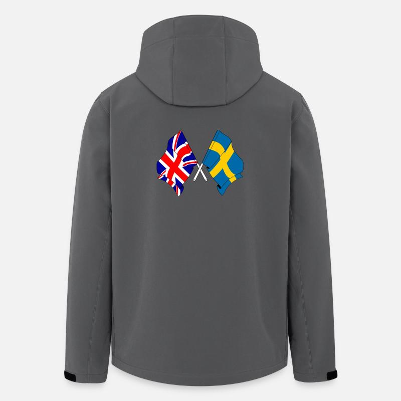 FlaggeEngland, Flagge Schweden - Recycelte Männer Softshell-Jacke von Stanley/Stella - Anthrazit