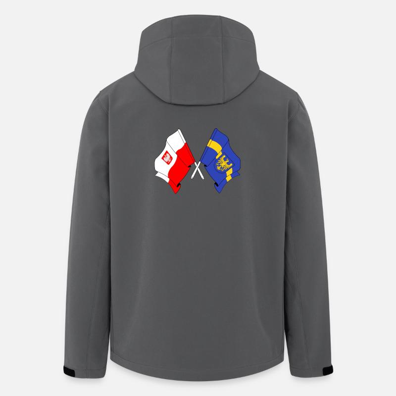 Flagge Polen Schlesien - Recycelte Männer Softshell-Jacke von Stanley/Stella - Anthrazit