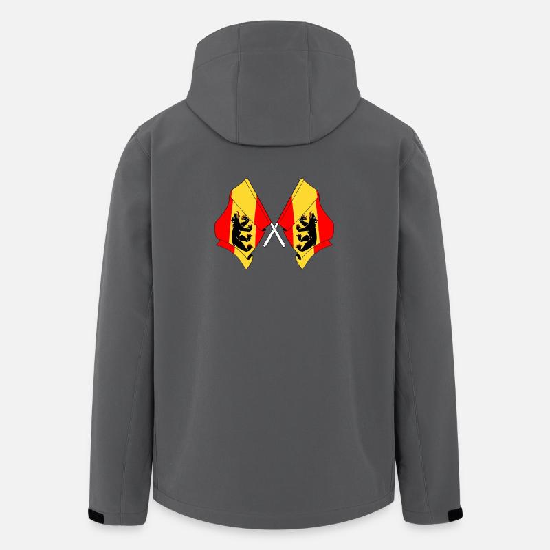 Zwei Flaggen Bern Schweiz - Recycelte Männer Softshell-Jacke von Stanley/Stella - Anthrazit