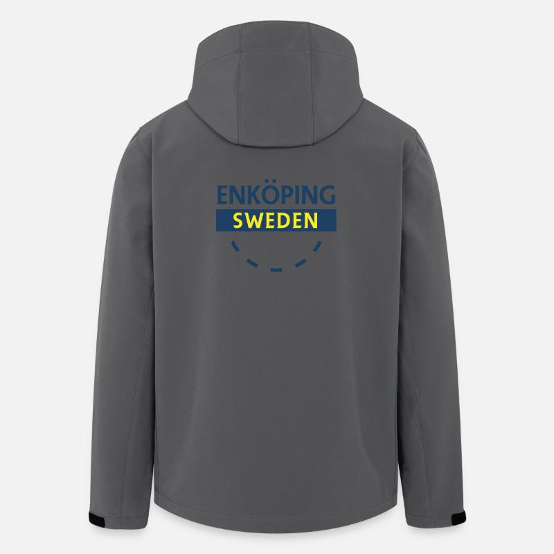 Enköping Sweden Emblem - Men’s Recycled Softshell Jacket by Stanley/Stella - anthracite
