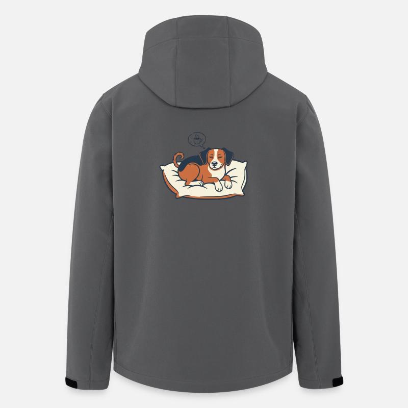 Powered by Coffee & Dog Dreams - Recycelte Männer Softshell-Jacke von Stanley/Stella - Anthrazit