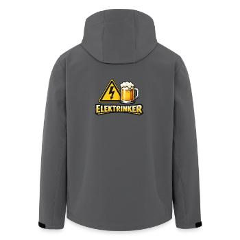 Elektrinker – pun on Electrician & Drink - Men’s Recycled Softshell Jacket by Stanley/Stella - anthracite - Back - AI Model Male 185 light (185cm)