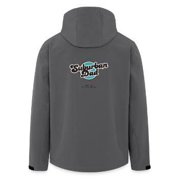 Suburban Dad, Black Blue Retro Logo - Recycelte Männer Softshell-Jacke von Stanley/Stella - Anthrazit - Hinten - AI Model Male 185 light (185cm)