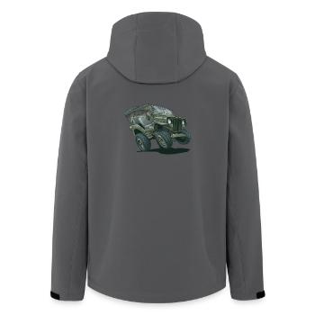 Willys MB Off-Road Vehicle with Soft Top | RCCX - Men’s Recycled Softshell Jacket by Stanley/Stella - anthracite - Back - AI Model Male 185 light (185cm)