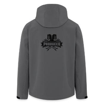 Musikproduzent - Musik Produzent - Beat Producer - Recycelte Männer Softshell-Jacke von Stanley/Stella - Anthrazit - Hinten - AI Model Male 185 light (185cm)