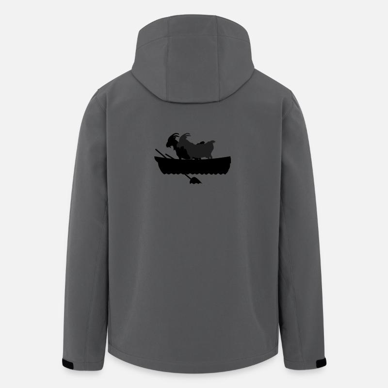 GOATS 2 chèvres dans le bateau - Veste softshell homme en polyester recyclé Stanley/Stella - charbon