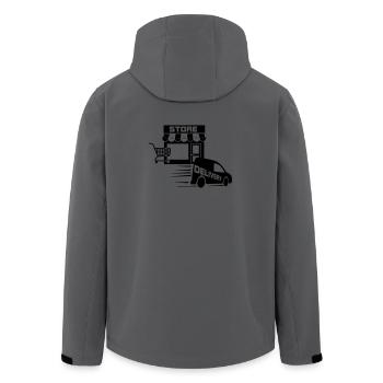 Boutique en ligne et livraison avec - Veste softshell homme en polyester recyclé Stanley/Stella - charbon - Dos - AI Model Male 185 light (185cm)