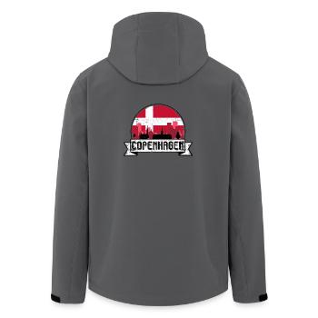 Kopenhagener Skyline-Abzeichen - Recycelte Männer Softshell-Jacke von Stanley/Stella - Anthrazit - Hinten - AI Model Male 185 light (185cm)