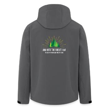 Und in den Wald gehe ich - Recycelte Männer Softshell-Jacke von Stanley/Stella - Anthrazit - Hinten - AI Model Male 185 light (185cm)