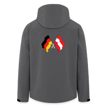 Flag of Germany and flag of Austria - Men’s Recycled Softshell Jacket by Stanley/Stella - anthracite - Back - AI Model Male 185 light (185cm)