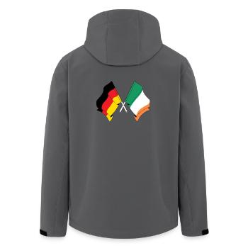 Flagge von Deutschland und Flagge von Irland - Recycelte Männer Softshell-Jacke von Stanley/Stella - Anthrazit - Hinten - AI Model Male 185 light (185cm)